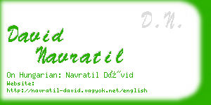 david navratil business card